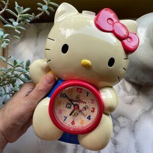 Sanrio Hello Kitty Alarm Clock Figure Retro 1996 WORKING but AS IS